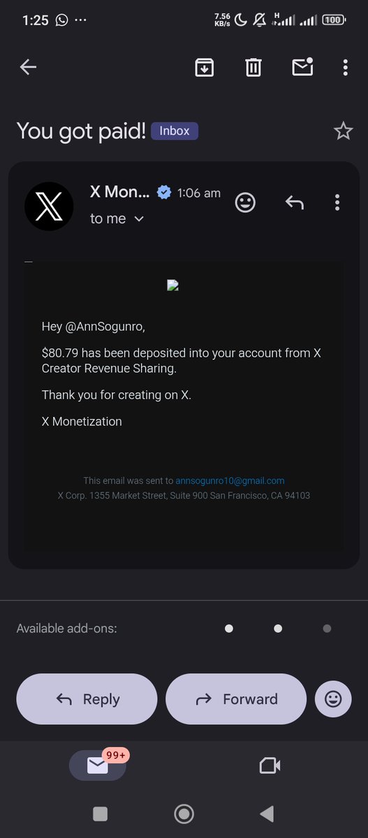 AnnSogunro's tweet photo. What a sweet August already. Got my very first X payout. 

After being paused and demonetized to getting paid. 

It's not much, but I am super grateful for this little. 

And on the flip side I cross 6k followers of Amazon humans following me. 

Thank you 
Thank you 
Thank you https://t.co/Glc7qZH26v