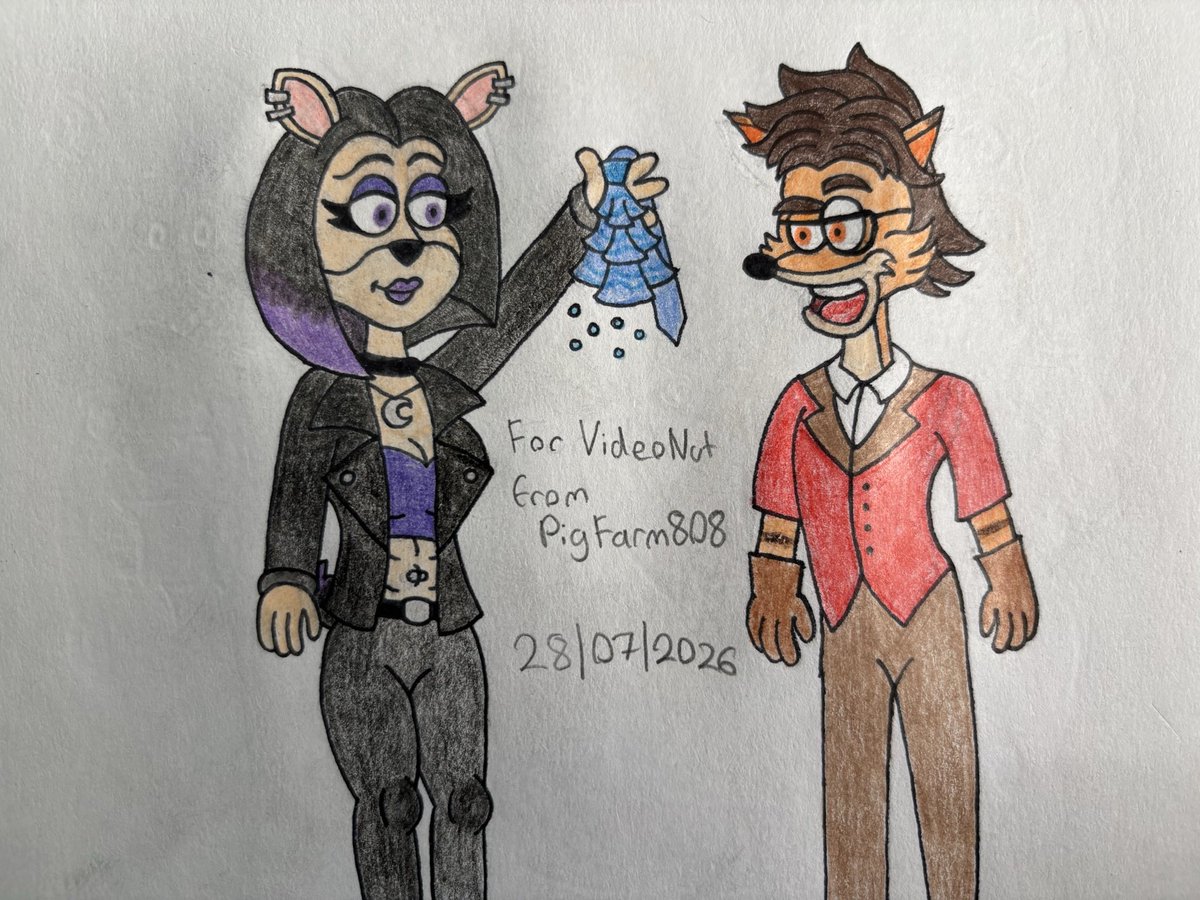 pigfarm808's tweet photo. ๐ Victoriaโs Gift for Nutty ๐
โA gorilla and a girl gave me this tie that protects you from fire and lava. You can have it.โ
A birthday present for @VideoNutGaming.
I hope you like it! ๐
#CrashBandicoot #OC #OriginalCharacter #SomeoneElsesOC #Fanart #CrashBandicootFanart https://t.co/yCbNss4zx1