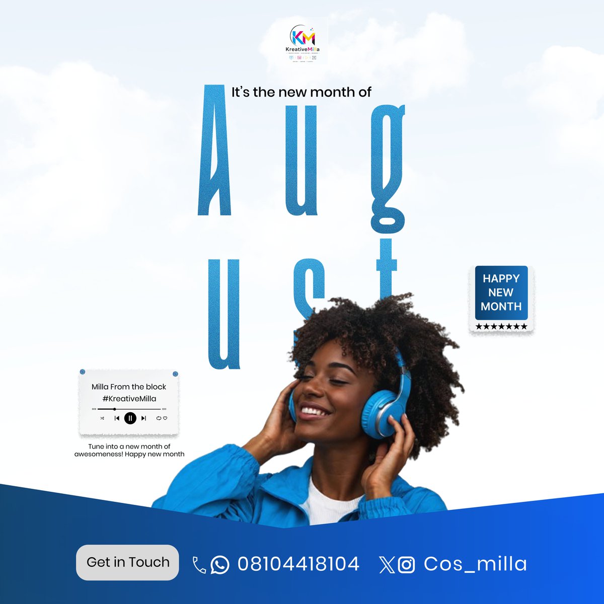 Cos_milla's tweet photo. May August be special with rewards and awesomeness. 
#HappyNewMonthfamz #KreativeMilla  #uiux #pdu https://t.co/L1GB3eEFjy