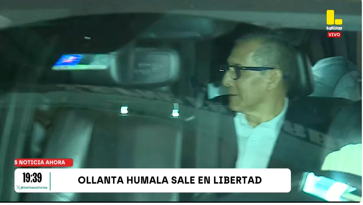 Aderly's tweet photo. 🚨 #LOÚLTIMO | Ollanta Humala sale del penal Barbadillo. https://t.co/Nnx2iplT2J
