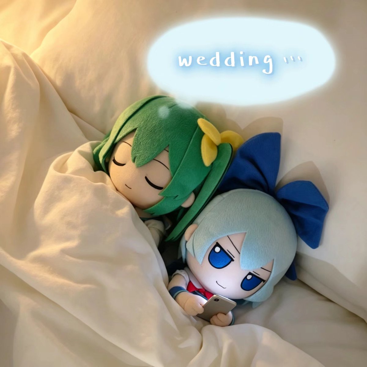 hobamiaomiao's tweet photo. daiyousei&amp;baka wedding
#fumos 
#touhoufumo 
#cirno 
#チルノ 
#琪露诺 
#fumofumo https://t.co/fp7ae9iL0O