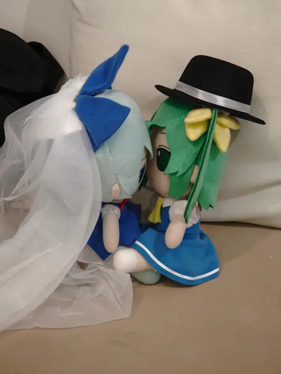 hobamiaomiao's tweet photo. daiyousei&amp;baka wedding
#fumos 
#touhoufumo 
#cirno 
#チルノ 
#琪露诺 
#fumofumo https://t.co/fp7ae9iL0O