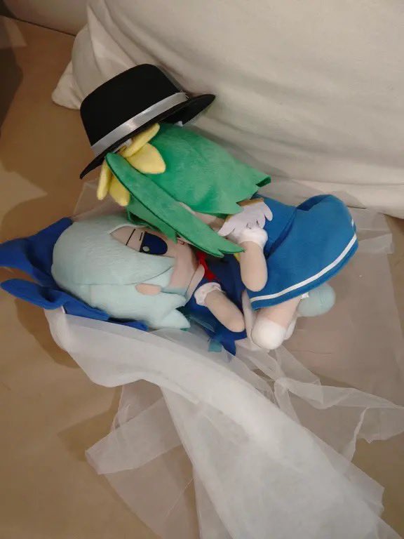 hobamiaomiao's tweet photo. daiyousei&amp;baka wedding
#fumos 
#touhoufumo 
#cirno 
#チルノ 
#琪露诺 
#fumofumo https://t.co/fp7ae9iL0O