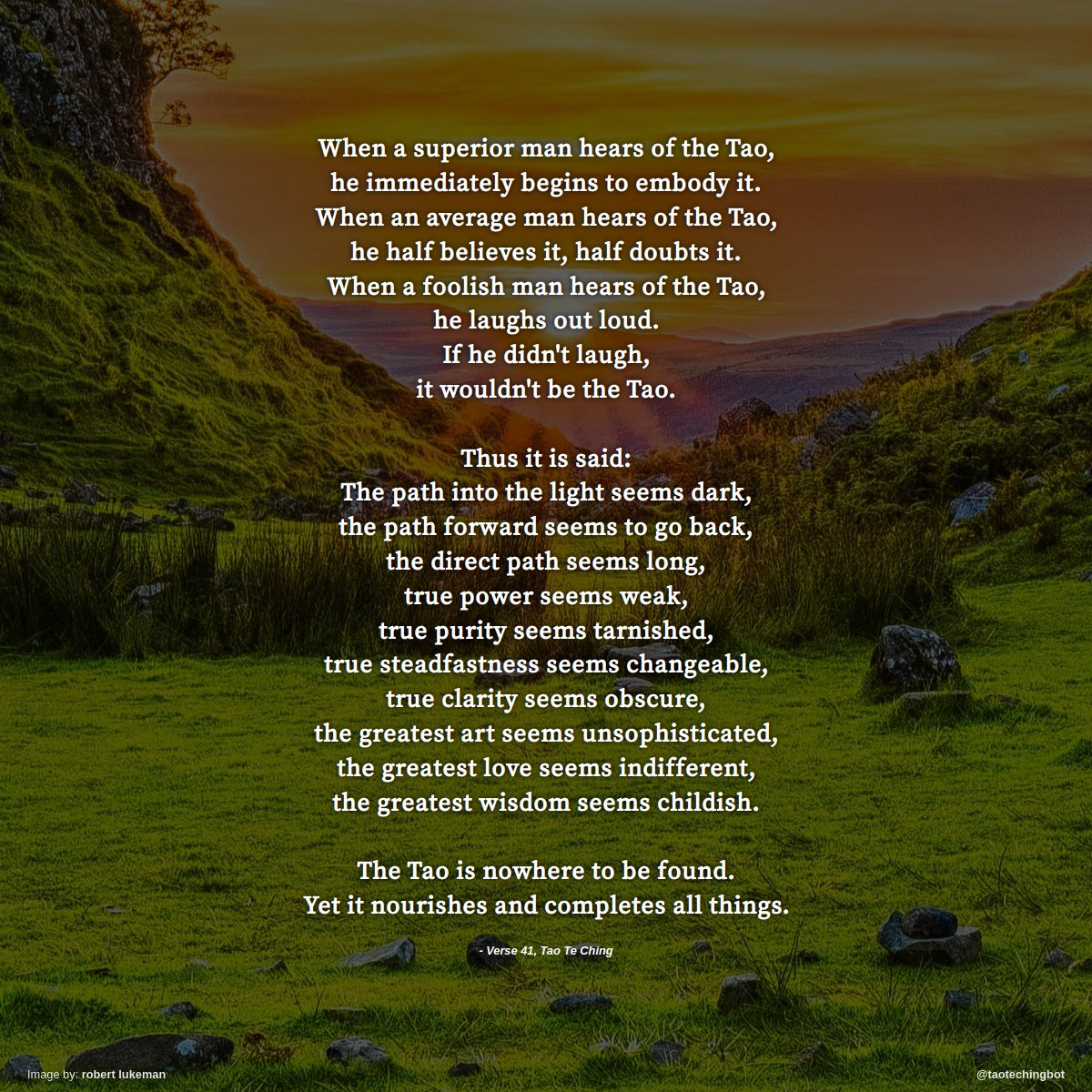 taotechingbot's tweet photo. Verse 41 of The Tao Te Ching. #TaoTeChing #Laozi #Tao #LaoTzu #Taoism #BookOfTheWay https://t.co/U7LhcAT1N9