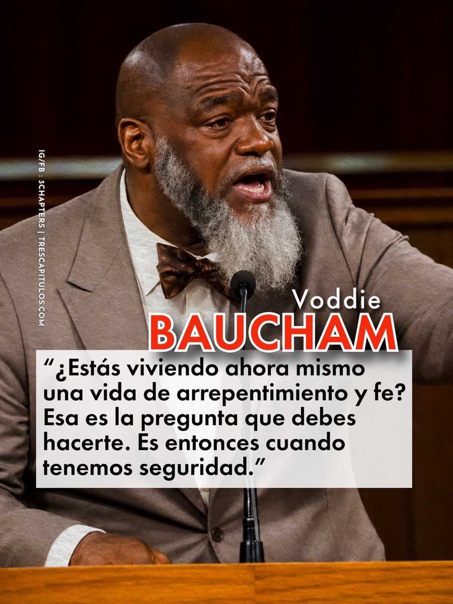 3Chapters1C1558's tweet photo. “¿Estás viviendo ahora mismo una vida de arrepentimiento y fe? Esa es la pregunta que debes hacerte. Es entonces cuando tenemos seguridad.”
Voddie Baucham

#3Chapters #VoddieBaucham #CitasCitables https://t.co/ZoM36tScep