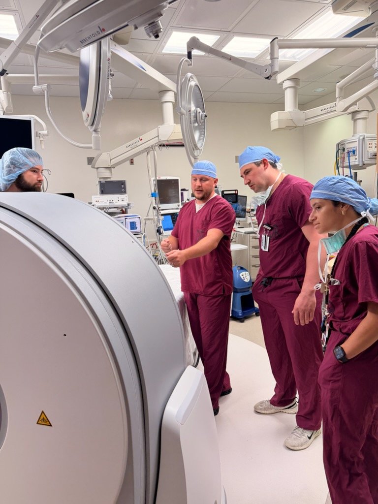 NeurosurgeryOSU's tweet photo. Many thanks to Dr. Kyle Wu for reviewing the ins and outs of our ORs. The residents & med students were able to slow down, test out the equipment, review instrumements, and ask questions in a low pressure environment.
#backtobasics #neurosurgery https://t.co/2RHogcFe7H