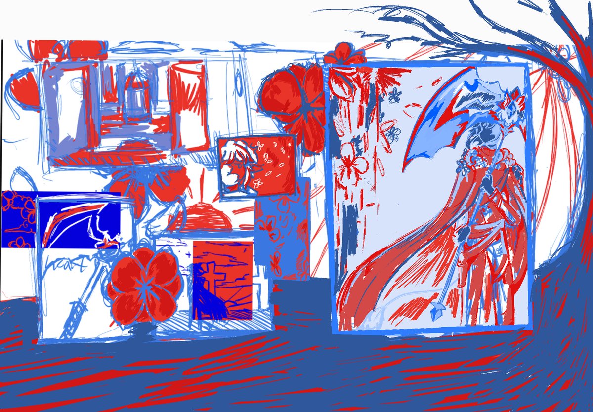 SweetPeachyand's tweet photo. Oldass drawing from the dumb art contest that I never finished because I’m a loser but Need to post go #dumbisdumbfanart https://t.co/HBi8rZ1FUe