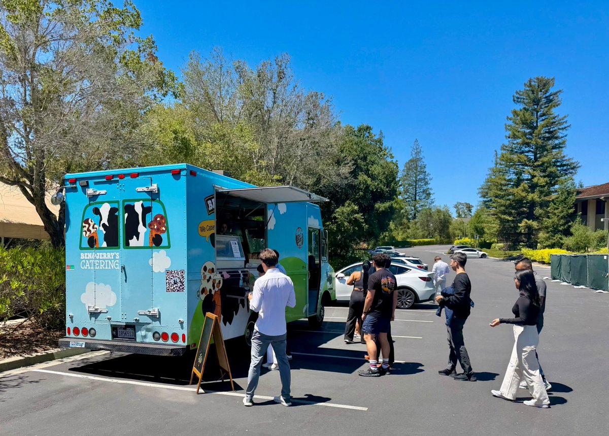 ChronoScaleCorp's tweet photo. As National Ice Cream Month comes to a close, we took a moment to enjoy one of the sweeter perks at the office. 🍦#LifeAtChronoScale #AIInfrastructure https://t.co/0OxLejAtwu