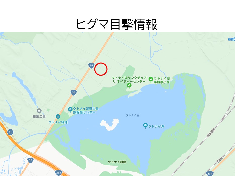 UtonaiWCC's tweet photo. ヒグマ出没情報

8月1日 午前4時30分頃、ウトナイ湖近辺でヒグマの出没情報がありました。
それに伴い、観察路を一時的に閉鎖いたします。
ご協力よろしくお願いいたします。 https://t.co/XifCU2IvX8