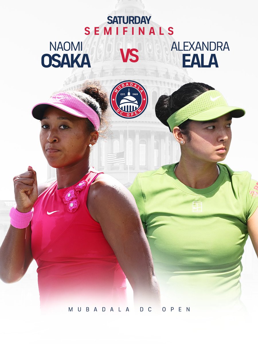mubadaladcopen's tweet photo. Get the popcorn ready 🍿

@naomiosaka &amp; Alex Eala face off for the first time in tomorrow's semifinals!

#MubadalaDCOpen https://t.co/iZNvyfWkDu