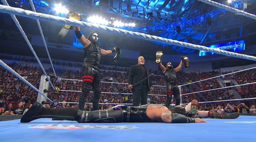 WrestleClips's tweet photo. Separating Tama and Talla Tonga from Solo Sikoa, then pairing them up with Haku, was an EXCELLENT decision.

Now, get rid of the face paint.

Perdonally, I am not a fan.

#Smackdown https://t.co/PaM4UCfcLf