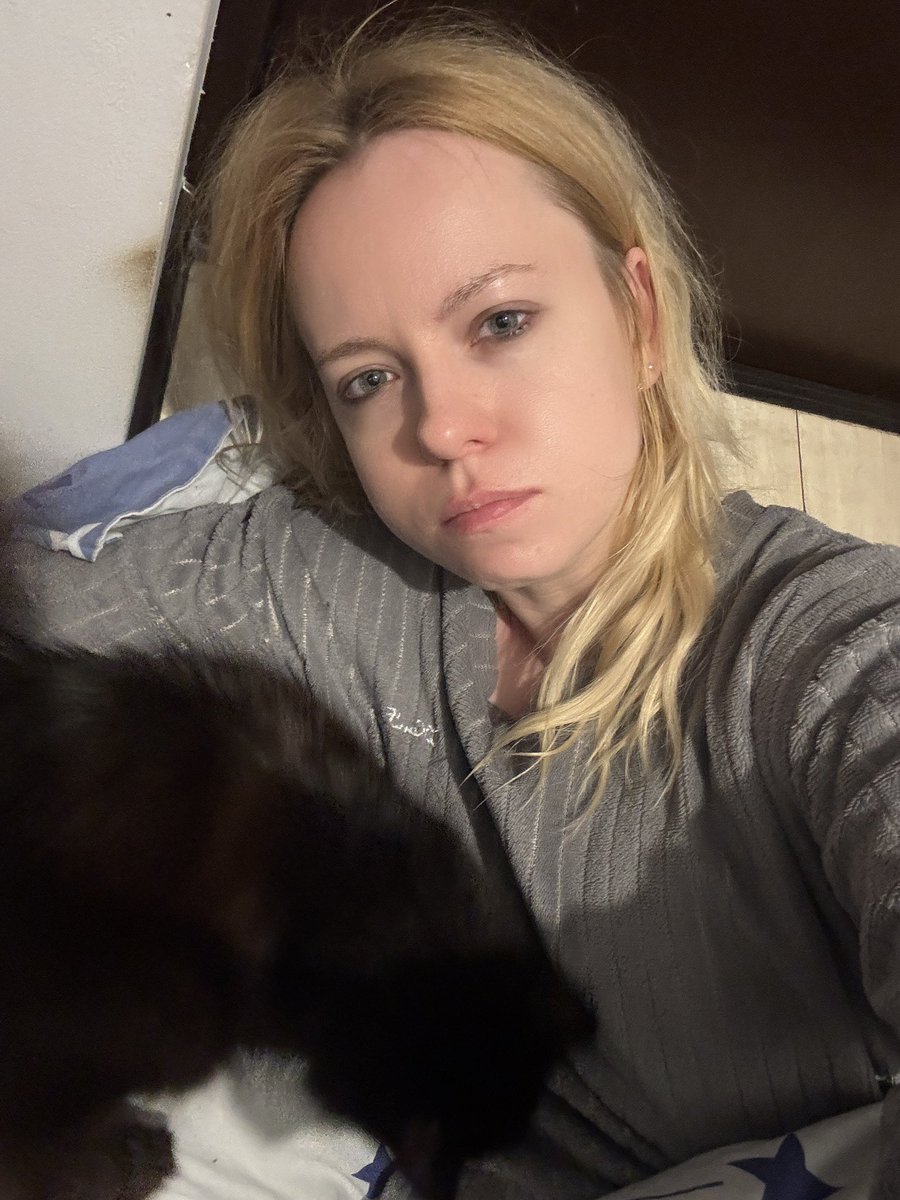 angelshalagina's tweet photo. Almost 4 a.m.

I already lost count of how many ballistic missiles Kyiv has faced tonight.

It was terrifying.

There are people dead.
There are people injured.

I just came back from the basement.

The air raid alert is still ongoing, so I’m hoping I’ll at least get a short nap in the corridor before it starts all over again.