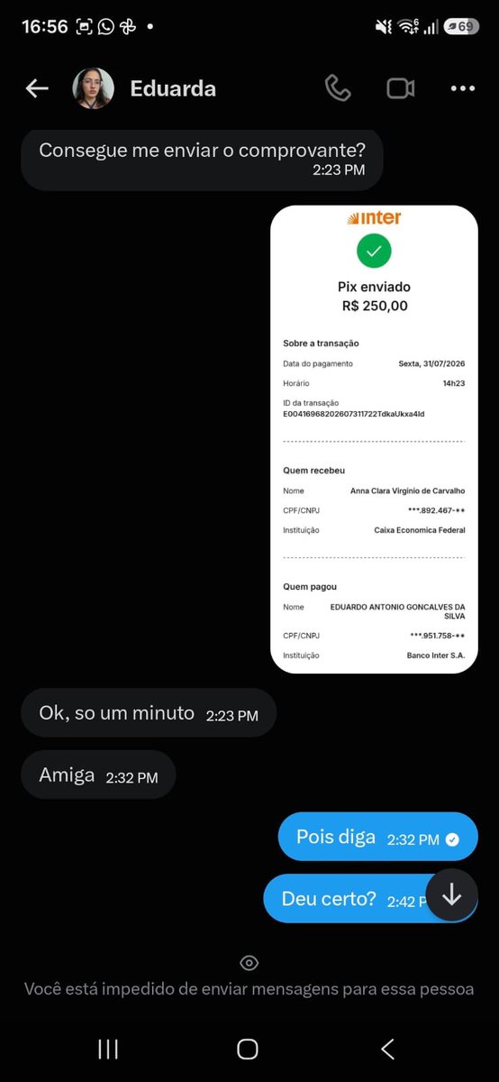 jaotropics's tweet photo. Gente, meu afilhado sofreu um golpe dessa moça tentando comprar ingresso pro show do Jão!
Tomem cuidado e quem puder compartilhar pra chegar em mais gente, ficaremos gratos! (E quem tiver ingresso pra vender entre em contato cmgg) https://t.co/aaVdqVzuxx