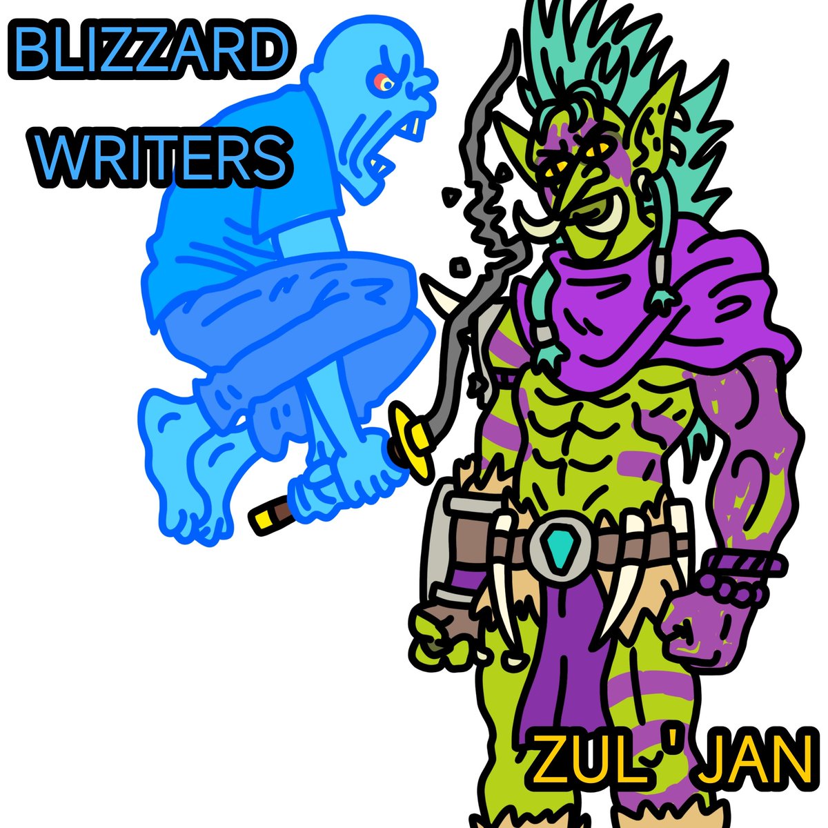 MustardHuntard's tweet photo. BLIZZARD: Se el villano odiado que queremos que seas sucio y verdoso anti-colonialista buscador de poderes extremos y peligrosos para salvar a tu pueblo, al contrario que otros elfos que hemos escrito IGUAL que tú y son héroes

AMANI FANBASE: NO Zul'jan 4ever hagáis lo que hagáis https://t.co/gssMgVYImi
