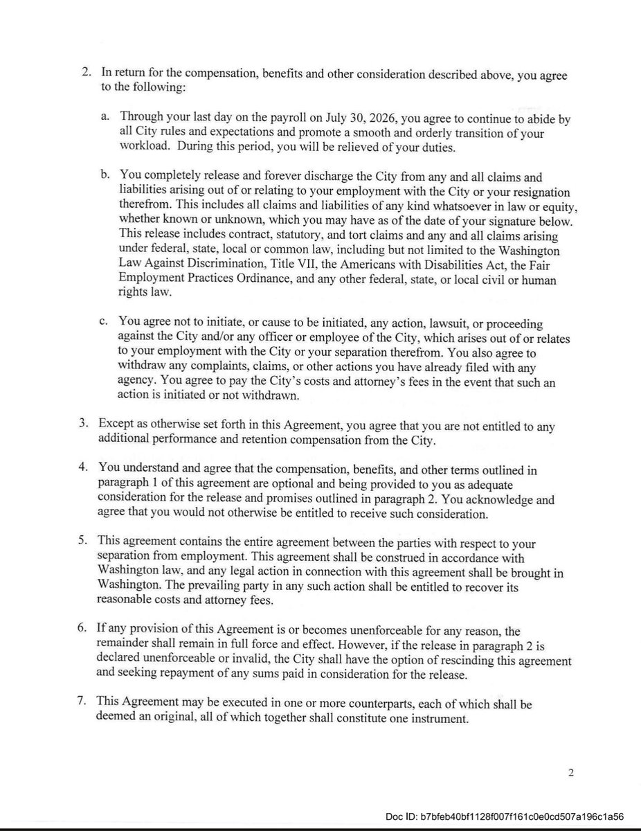 JeremyHarrisTV's tweet photo. Shon Barnes will get a lump sum of around $600,000, plus he will keep the $50,000 signing bonus and the $60,000 relocation benefit. 

Resignation letter was minimal. 

@komonews https://t.co/9tOvhwvxAG
