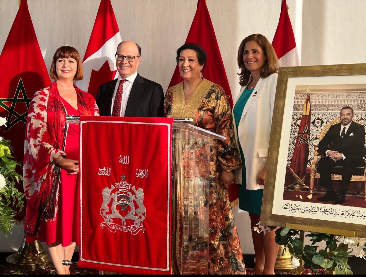 MoroccoOttawa's tweet photo. @MoroccoOttawa celebrated the #glorious #Throneday bringing together representatives of the federal government, minister representing the government of #Quebec members of the Diplomatic corps, MPs and Senators, business and academic sectors and many Moroccan compatriotes https://t.co/ntsqGEx8Yk