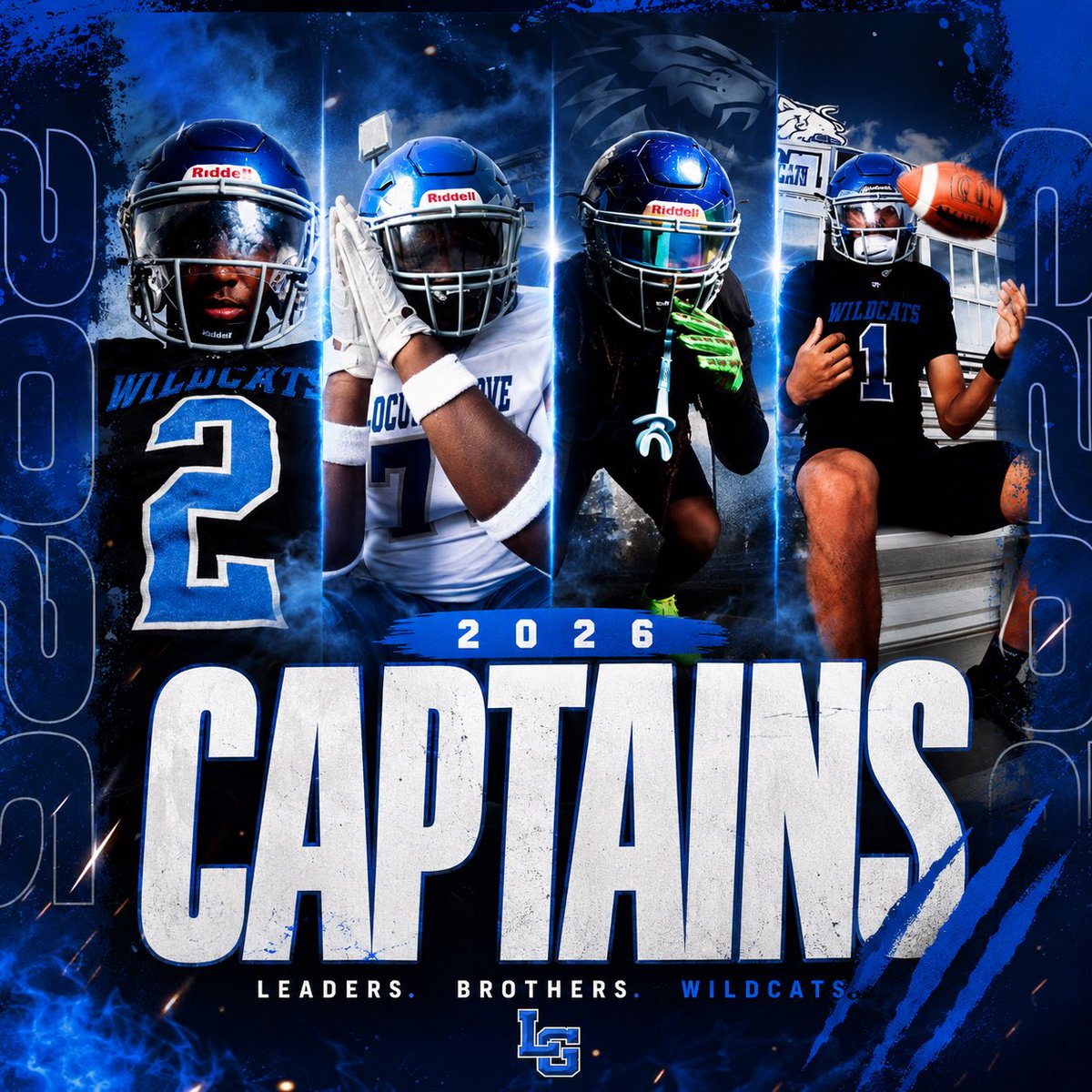 LGHSFootball's tweet photo. PLAYER-LED. PLAYER-CHOSEN.

Leadership isn’t appointed by coaches—it’s earned in the eyes of your teammates!

Congratulations to our 2026 Team Captains:

⚔️ Urijah Jordan
⚔️ Chrishuan Webb
⚔️ Timi Aliu
⚔️ Joshua Pope Jr. https://t.co/RWTAtlVbzl