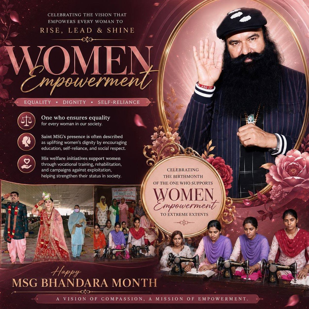 itzbabbu1371's tweet photo. August is a month of faith, service, and happiness. During MSG Bhandara Month, devotees of Saint Gurmeet Ram Rahim Ji spread positivity through meditation, tree plantation, cleanliness drives, and humanitarian service. #AuspiciousAugust https://t.co/vQUArQlPx0