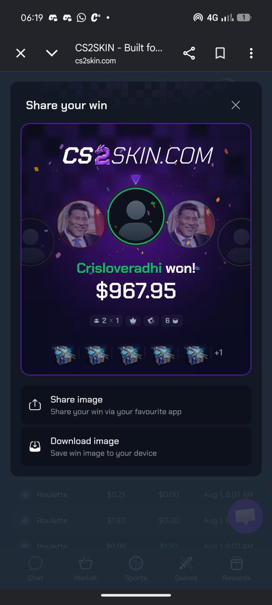 deadboizfp's tweet photo. @gcrisgg @CS2skin_com u guys are the goat ( double my win) https://t.co/gryjXjkJUf