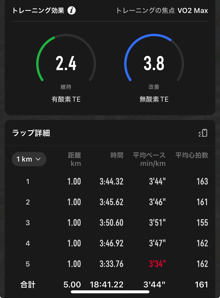 h_goooner's tweet photo. ・1,500m×3本のインターバル走
・刺激で500mを1本

ヴェイパーフライ4は踵の抜け感強くてアッパーで固定しなきゃいけなくて履きづらい。どうしようものか

#グナランニング部 https://t.co/NtZPdv24dc