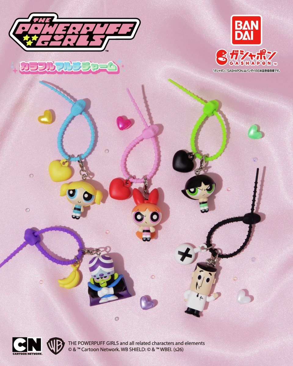 PPGcnjp's tweet photo. ガシャポン人気シリーズの
カラフルマルチチャームに
#パワーパフガールズ が新登場💖🩵💚

全国のガシャポン自販機で
📅8月第2週より順次発売予定🌈✨

シリコンバンドとカニカンで色々な場所に付けられて便利💖

詳細は👇
https://t.co/lBtC4ImBVD
#パワパフ #PPG #ガシャポン https://t.co/Gh7APv9Umw