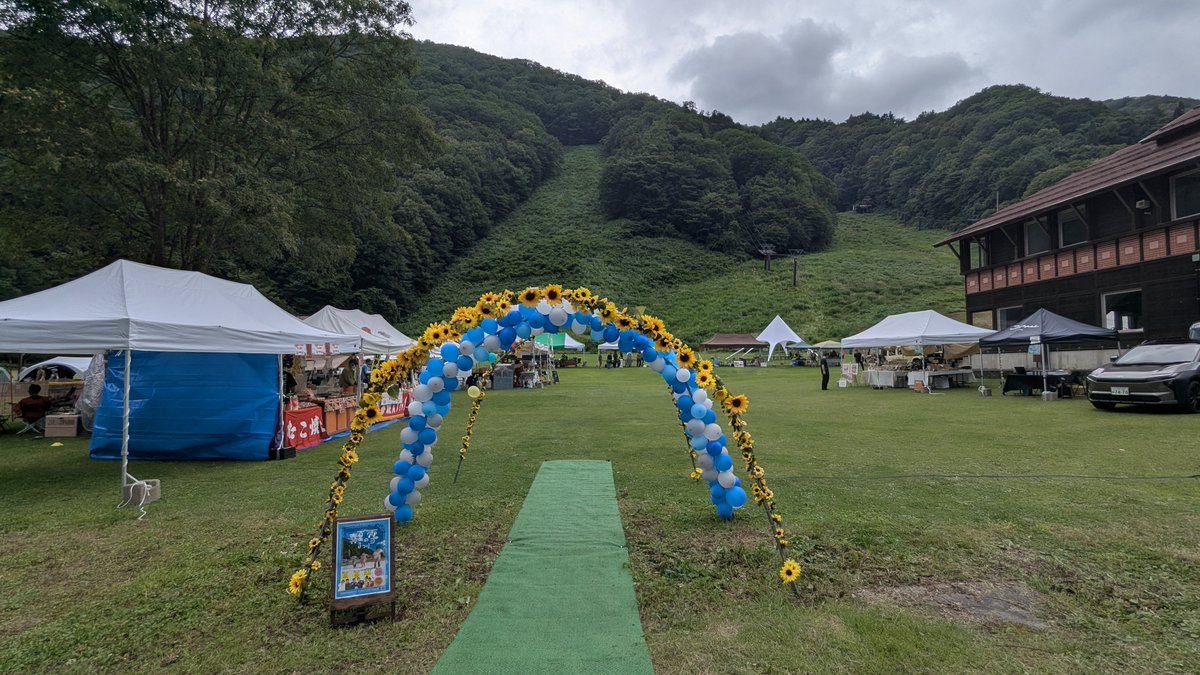 hinoematayusan's tweet photo. 令和8年8月1日(土)　10時
道の駅尾瀬檜枝岐のお天気です( ･﹏･ )

真夏の雪まつり、始まりましたよ〜☃
風もありとても涼しい檜枝岐村です。
夜8時から花火も上がります🎆
皆さまお越し下さ〜い

#檜枝岐村 #��くいま #イマソラ #空ネット https://t.co/hc8hWHTQgy