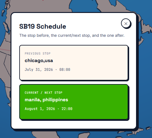 lolomaku's tweet photo. @SB19Official  WORLD DOMINATION! I made a little corner on the internet for A'TIN to trace every single step! Soft launching https://t.co/PcVKw0zvZk an interactive map tracking SB19 around the world!

BUT I NEED HELP! I already messaged fanbases I can find 😭. I'm shy.

#SB19 https://t.co/eHqUQwZ9Dl