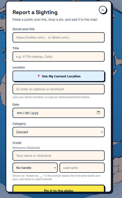 lolomaku's tweet photo. @SB19Official  WORLD DOMINATION! I made a little corner on the internet for A'TIN to trace every single step! Soft launching https://t.co/PcVKw0zvZk an interactive map tracking SB19 around the world!

BUT I NEED HELP! I already messaged fanbases I can find 😭. I'm shy.

#SB19 https://t.co/eHqUQwZ9Dl