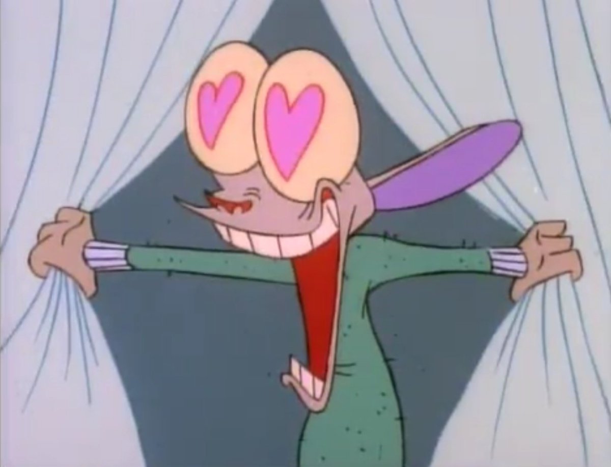 Gilition's tweet photo. The problem with styles like this is that it takes the wrong lessons from Ren and Stimpy. Oftentimes it's "wacky face equals funny" when in actuality, it was more about enhancing character acting. Wacky expressions were used whenever a character had an extreme emotion. https://t.co/FpKzPKkotL
