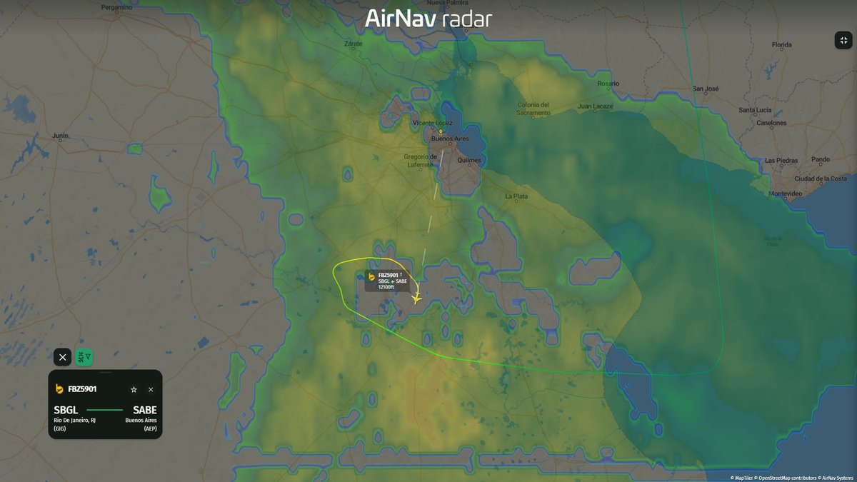 Modo_S_'s tweet photo. #Aeroparque 🛰️Vuelo FBZ5901 GIG-AEP procederá a Córdoba  por alternativa.⛈️ https://t.co/cdCuj61KL6