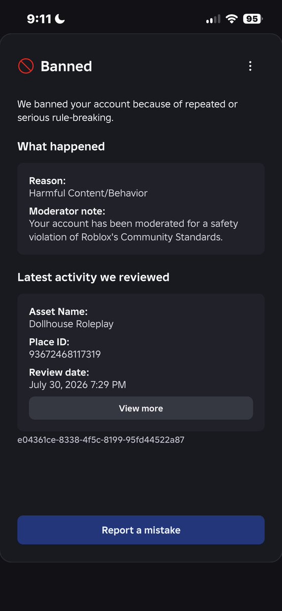 troojin_'s tweet photo. @Ryvynx @Roblox @KreekCraft bro same i literally put at the start of my game that violating roblox tos will get u banned from the game https://t.co/pS99Bbacfg