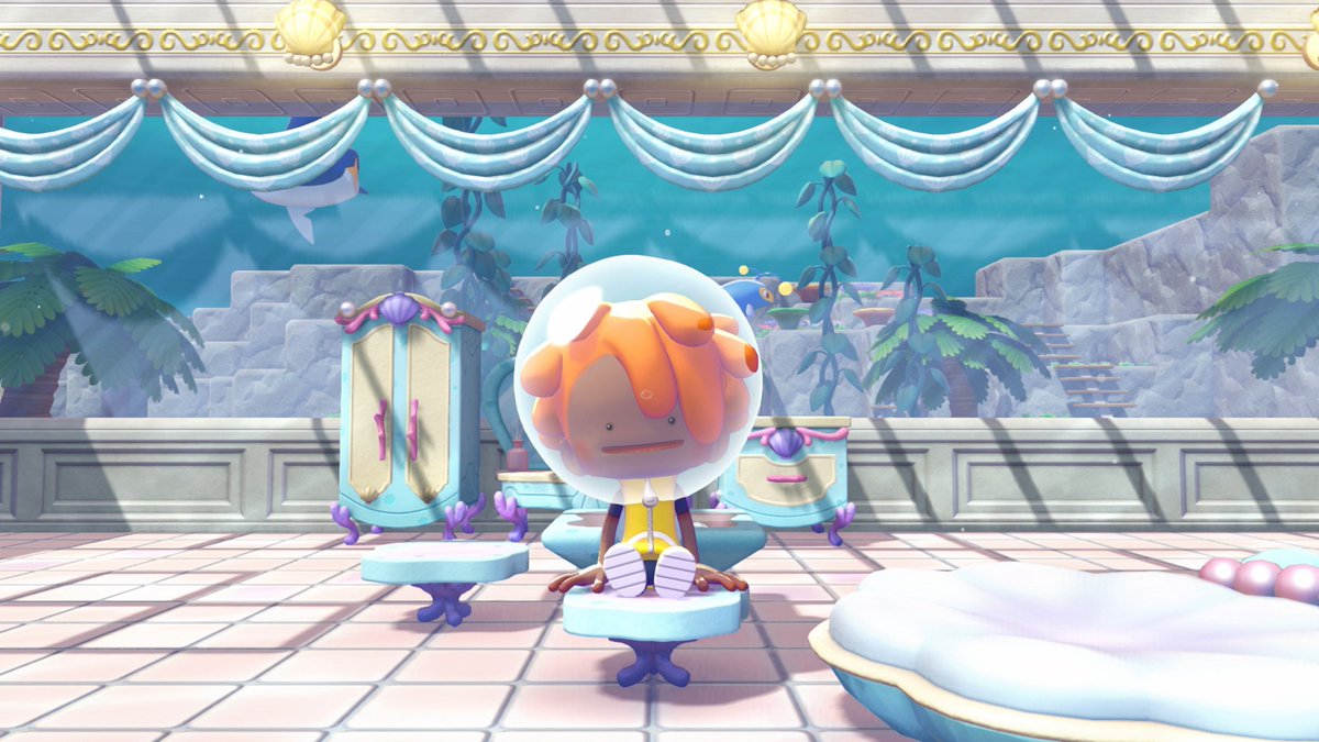 NintendoAmerica's tweet photo. In #PokemonPokopia Expansion Pass—Part 1: Bubbly Basin, you can experience new adventures and enjoy new furniture perfectly suited to a town under the sea. https://t.co/43kRjyAmTG