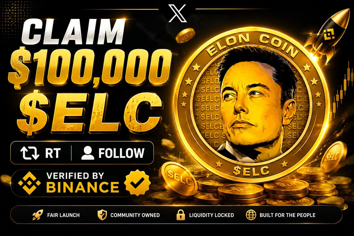 Elon_Coinmeme's tweet photo. We are launching soon. 🚀
ELON COIN ( $ELC) is a decentralized meme coin built on #SolanaTokens 

Ticker - $ELC
First 2.000 Address =100,000 $ELC

Follow- @Elon_Coinmeme
like and RT Drop your $SOL wallet

Snapshot in 2 hours get ready 🔥 

#Solana #SolanaTokens #SolanaDeFi https://t.co/8WLAmOPsuF