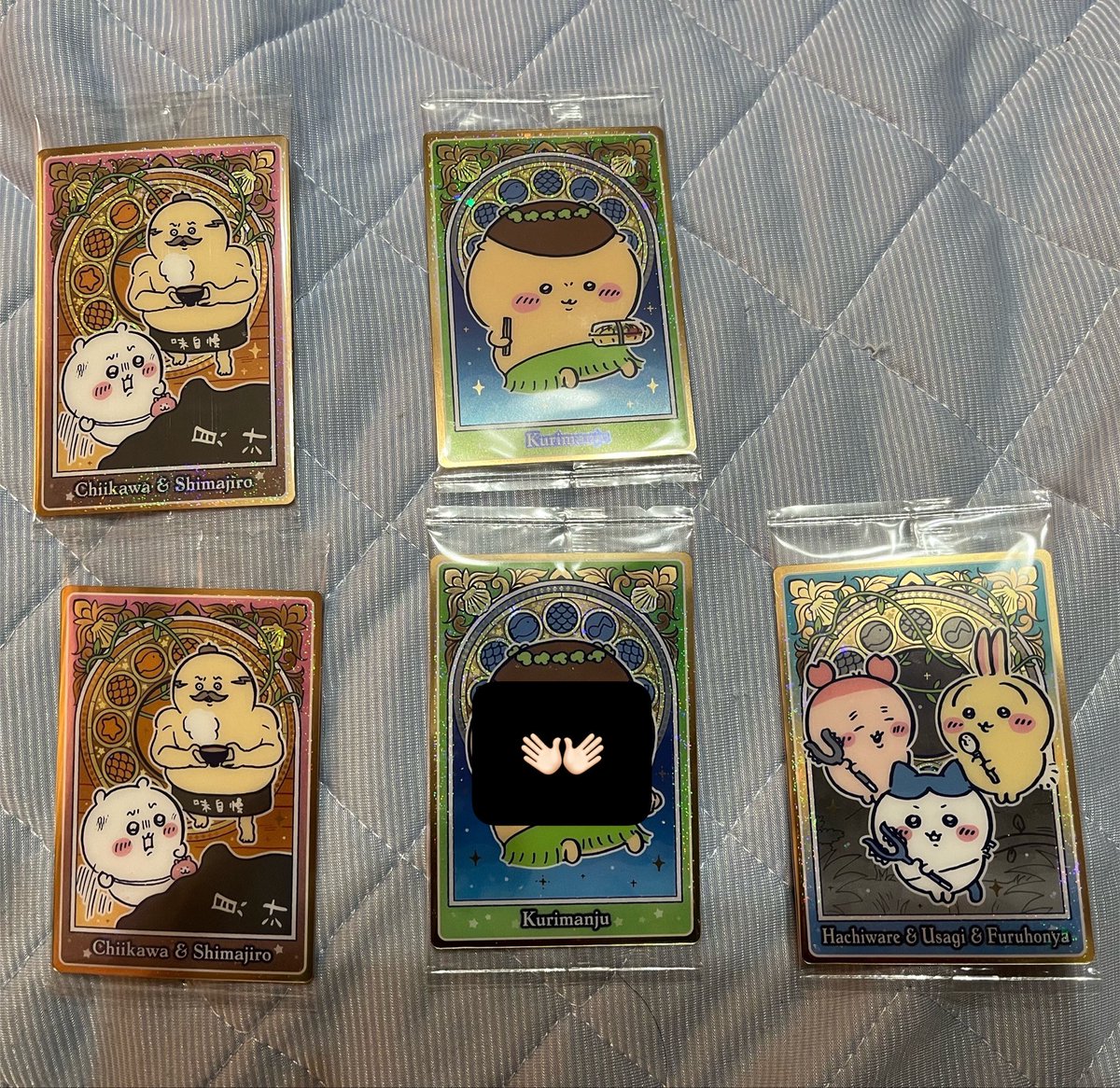 mobumobucat's tweet photo. 【交換】ちいかわ ウエハース 人魚の島のひみつ

譲:画像1
ちいかわ＆島二郎×2
くりまんじゅう×1
ハチワレ＆ウサギ＆古本屋

求:画像2💚

名古屋、栄、矢場町、金山等で手渡しのみ
本日名古屋パルコにいます。
検索からでもお気軽にお声掛けください🙇‍♀️ https://t.co/HTka3N7s05