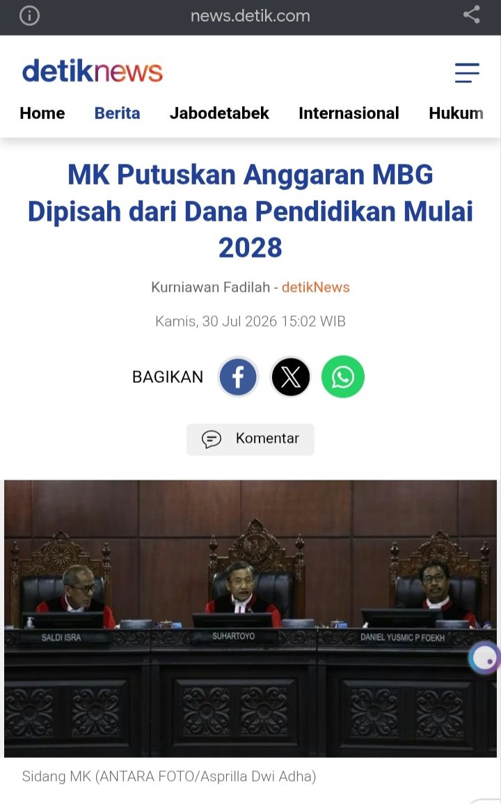 PatubMbel's tweet photo. Plesiden bilang tidak, institusi paman bilang dipisah, yg berarti menidakkan pernyataan plesiden.

Btw, institusi paman bukan pahlawan. Mrka tdk memutuskan anggaran pendidikan dr mbg, tp memberi waktu 1,5 th lagi utk ngobrak-abrik perbaikan sekolah², gaji guru², riset², dan semua program² pendidikan.

Kabeh bazengan mas, mbak.