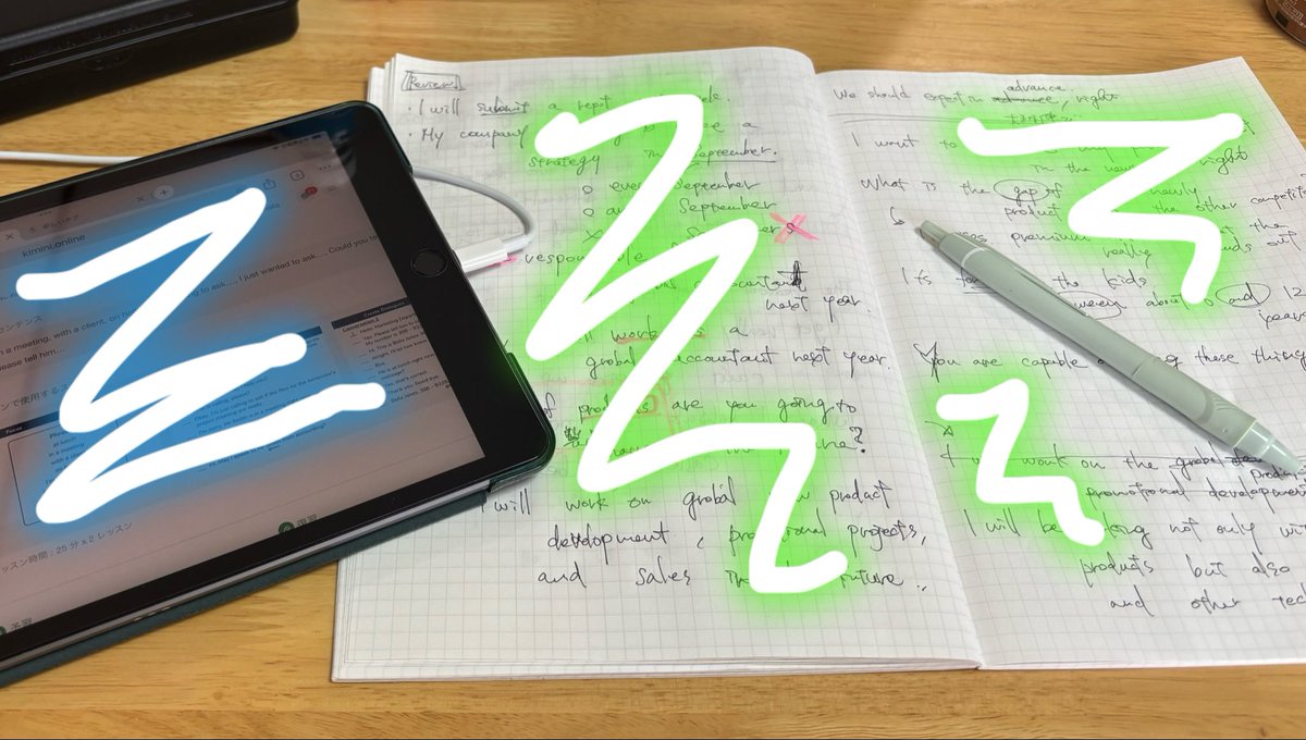 hiro835to900's tweet photo. 朝はオンライン英会話 ちょい溜めてしまった復習（２日分😆）でスタート📚

まだ噛み合ってない部分あり。時間よ戻ってくれ🤣復習でちゃんと理解し直してることを先生に伝えていきたい😂

これから気分転換にカフェへ〜☕️

#英語学習 #オンライン英会話 #TOEIC #継続は力なり https://t.co/htOoxP7uvC