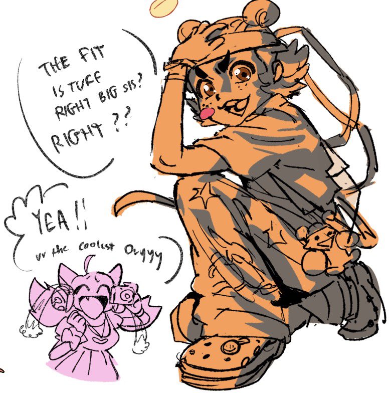 sunnyirry's tweet photo. Pink and Ory’s humanoid form she only ever used to play dress up https://t.co/LBO6JsgkpU