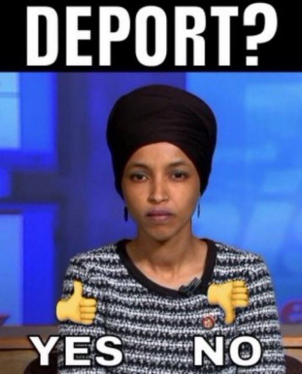 elonupdate657's tweet photo. Do you support revoking Ilhan Omar’s citizenship and immediately deporting her from the United States?

A. Yes

B. No https://t.co/ymsmJHDhtH