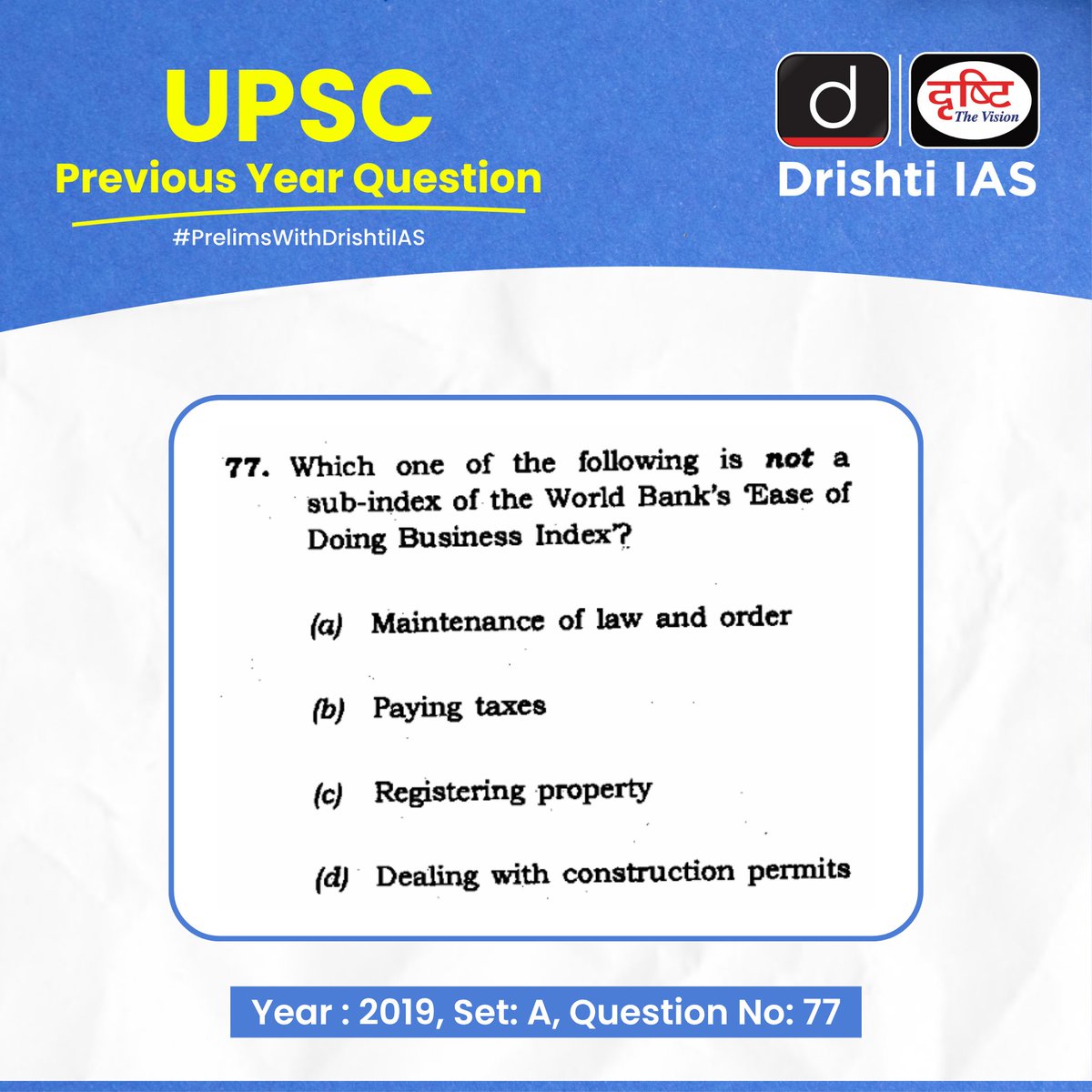 drishtiiaseng's tweet photo. Crack Prelims, One PYQ at a Time! Start solving today.
#PrelimsWithDrishtiIAS #DrishtiUPSCPYQ #PYQ #UPSC2026 #GeneralStudies #DrishtiIAS #DrishtiIASEnglish https://t.co/MXhMjbsCUz