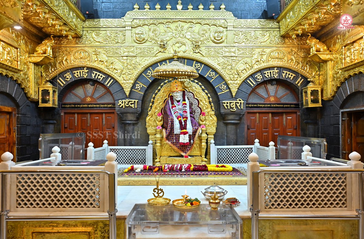 SSSTShirdi's tweet photo. *!! ॐ साई राम !!*
*श्री साईबाबा संस्थान विश्वस्त व्यवस्था,शिर्डी*
*!! ॐ Sai Ram !!*
*Shri Saibaba Sansthan Trust, Shirdi*
≈≈≈≈≈≈≈≈≈≈≈≈≈≈≈≈≈ 
*आरती :-शिर्डी माझे पंढरपुर*
*शनिवार ०१ ऑगस्ट २०२६*  
*Aarti :-Shirdi Majhe Pandharpur*
*Saturday 01 August 2026* https://t.co/IUG39ngm2x