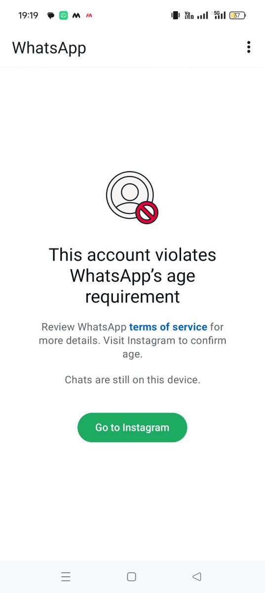 Vivekgm10's tweet photo. @Meta @finkd @instagram @GoI_MeitY 
due to poor AI based instagram support team,a person of 35 in age and using WhatsApp since 2014 is facing this issue.. https://t.co/J42OEFgHdq