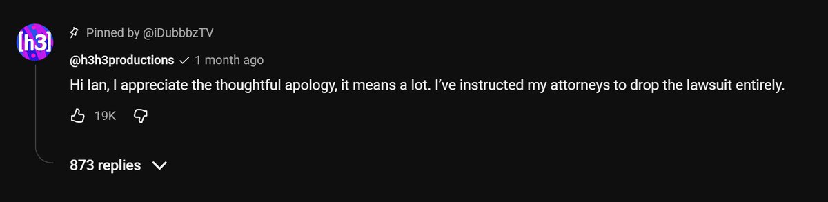 aiden_ug's tweet photo. Wasn't the one condition for dropping the suit an apology from IDubbz? Didn't he acknowledge this condition had been satisfied? If additional conditions exist, then Ethan Klein blatantly lied to the public again. https://t.co/LW9zVqvzMA