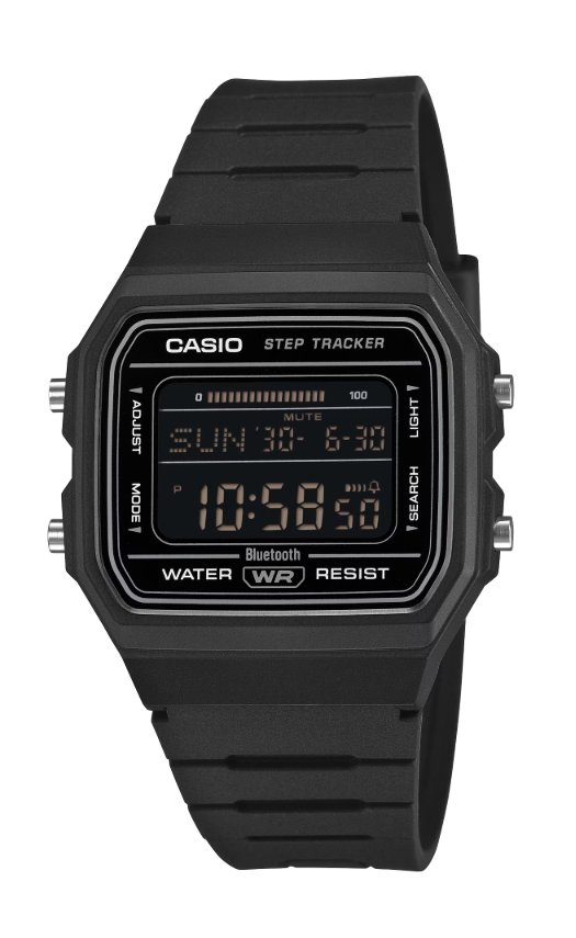 gshockjp's tweet photo. 【チプカシ新作】注目の「F-B100W」は8/7発売！Bluetooth   歩数計搭載のチプカシ最新形。 https://t.co/h11qNlodOA https://t.co/X7kPWMLb0l