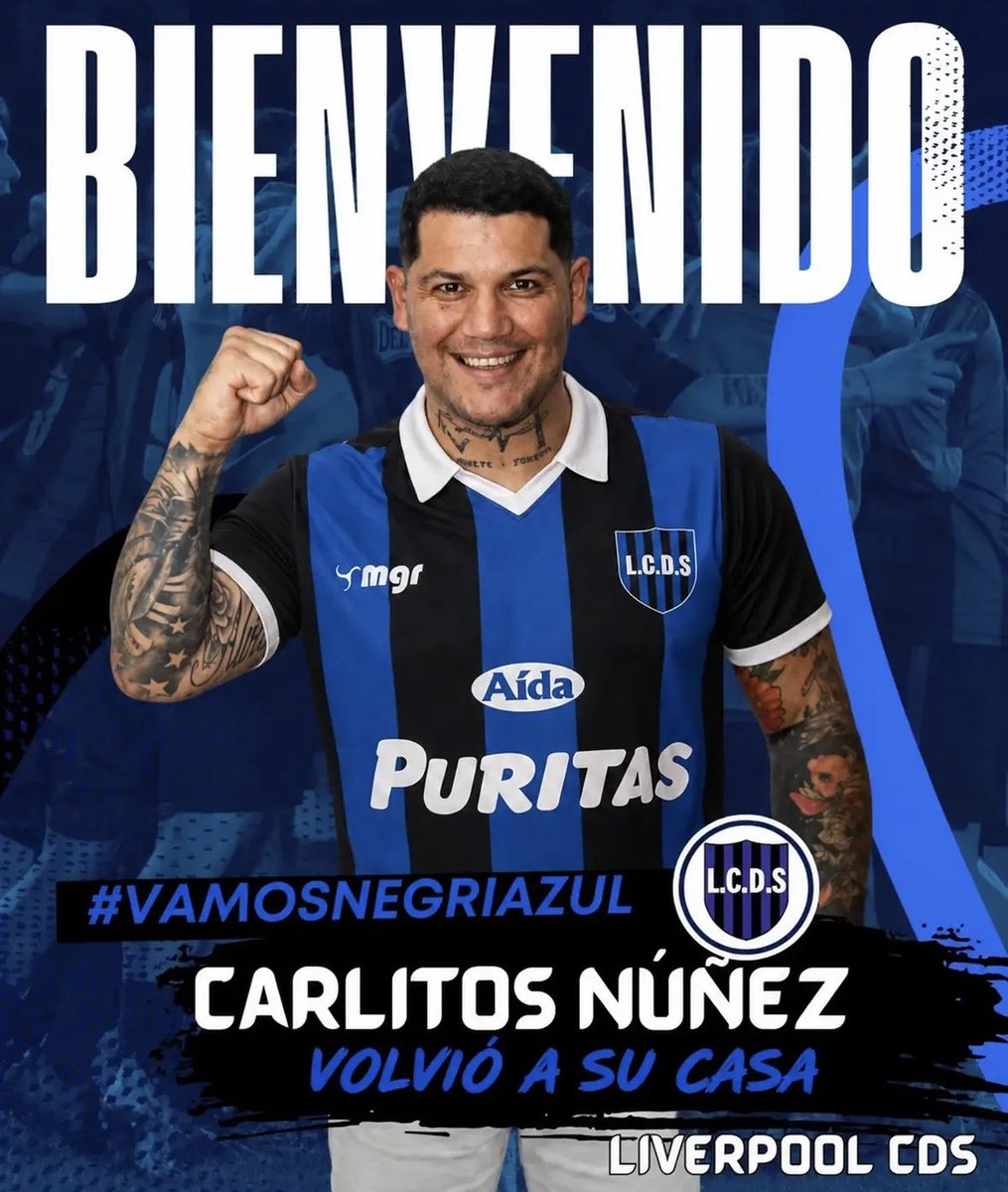 enunabaldosa's tweet photo. DISCOTECA VUELVE A CANELONES.

Carlos “Dicoteca” Núñez regresa al club que lo vio nacer: Liverpool de Canelones. 

El ex Racing tiene 34 años. 

#FútbolUruguayo 🇺🇾 https://t.co/nRi23HAaX4