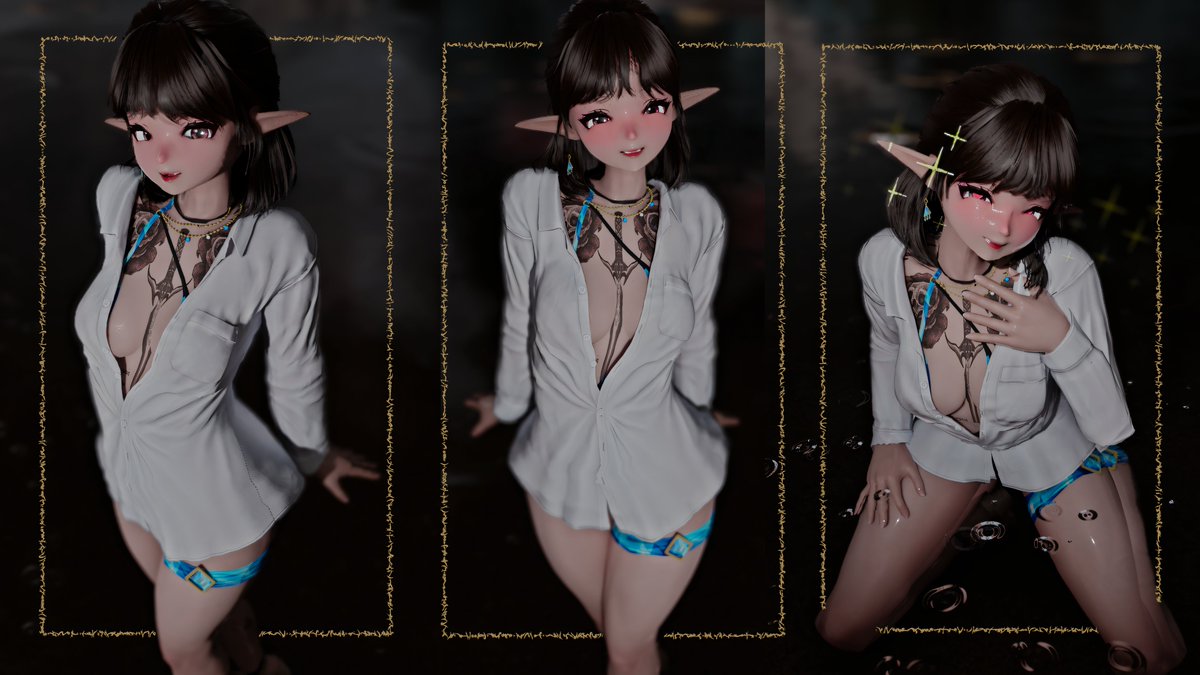 ArtsGost's tweet photo. 可愛らしい小さなシャツを着た、可愛らしい小さなエルフの女の子。🥰🥰😊
#CuteElf #FantasyGirl #SkyrimSE #可愛い #バーチャルフォトグラフィー https://t.co/k7iwgVocJy