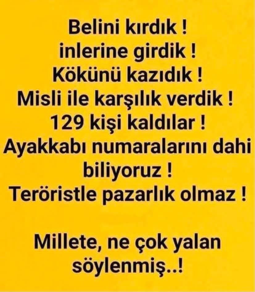 ebru_4834TC's tweet photo. MİLLETE NE COK YALAN SÖYLEMİŞLER VE HALA SÖYLEMEYE DEVAM EDİYORLAR... https://t.co/N7XYYYrtsj