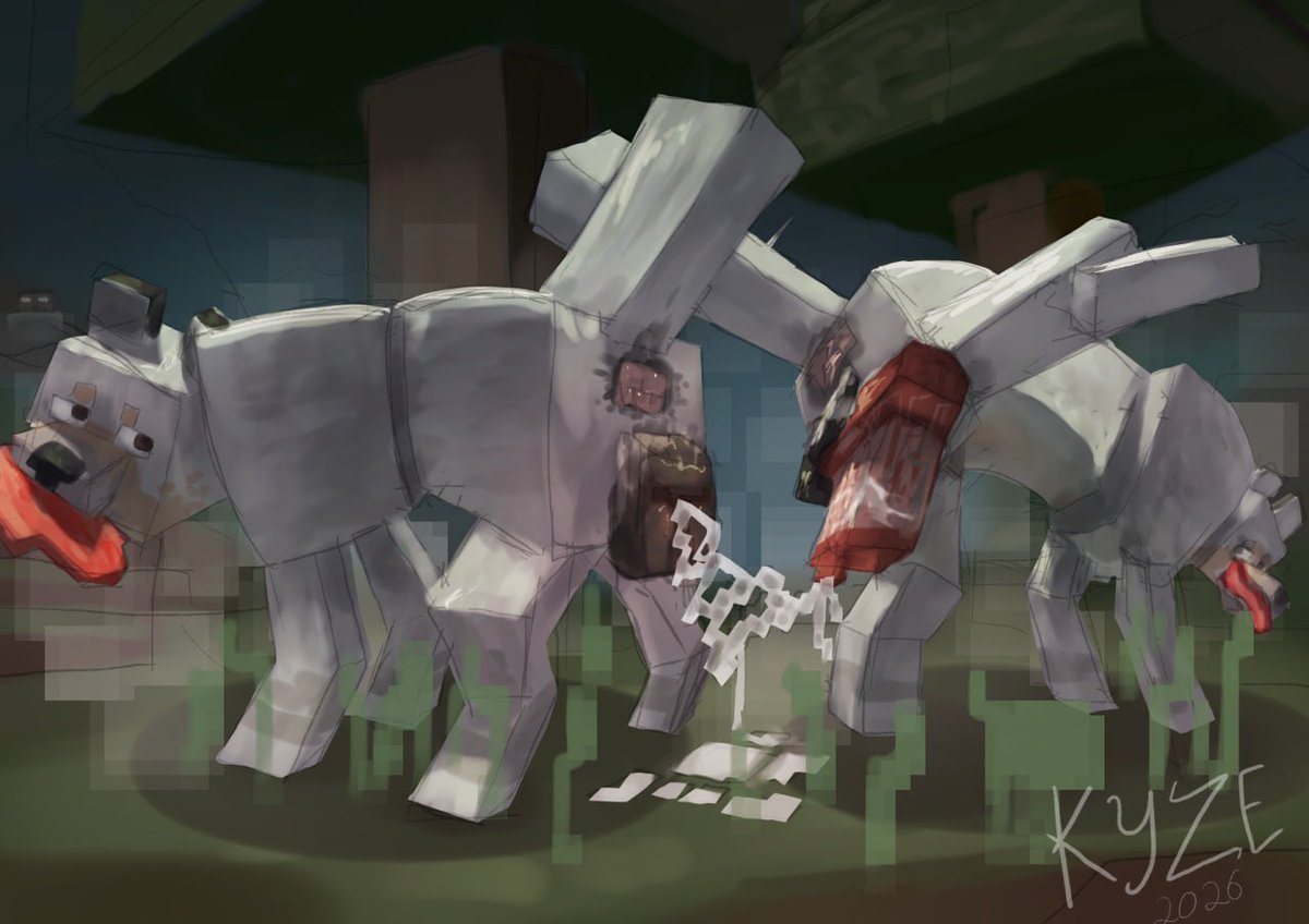 el_kyze_'s tweet photo. Wolfiesssss~~~

#minecraft #feralart #feralnsfw #cookie #k9 https://t.co/j4skVcfqrj