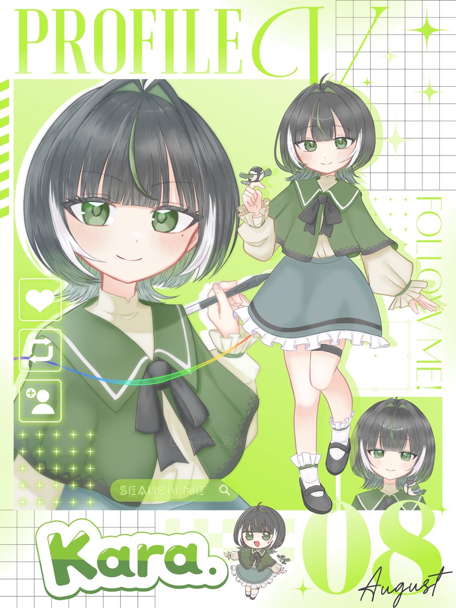 Kara_9015's tweet photo. #8月のVTuberフォロー祭り‍ 

見つけてくれてありがとう！
Kara.と申します☺️💚

💚ｸﾘｴｲﾃｨﾌﾞが大好きなｼｼﾞｭｳｶﾗの女の子🦜
🍀完全セルフ受肉Vtuber✒️🎨
💚のんびり動画投稿していきます✨

ｸﾘｴｲﾀｰﾍﾟｰｼﾞ➡️ https://t.co/PsCotPTXNE
Skeb➡️ https://t.co/gNOXfIYJEZ https://t.co/v6OiPjbkaK