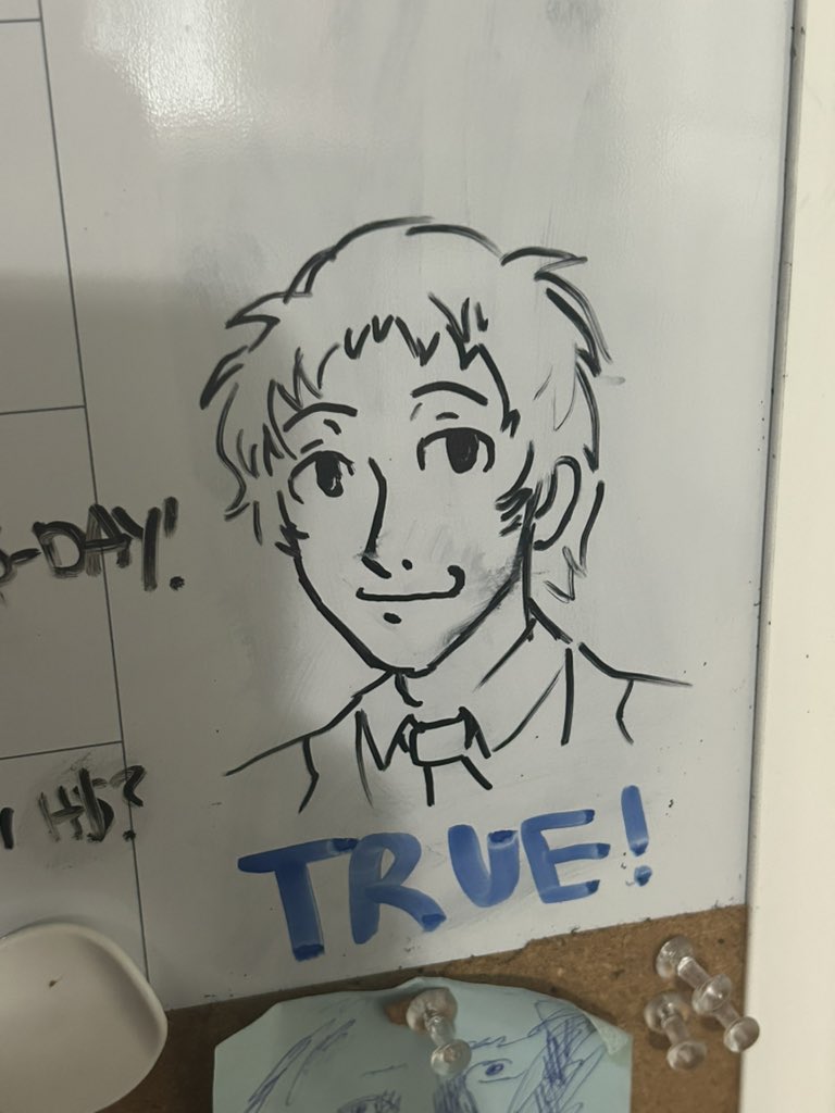 fizzymisery's tweet photo. My roommate saw this and went “why did you draw Phoenix Wright on our fridge” https://t.co/KGxgWeHwjk