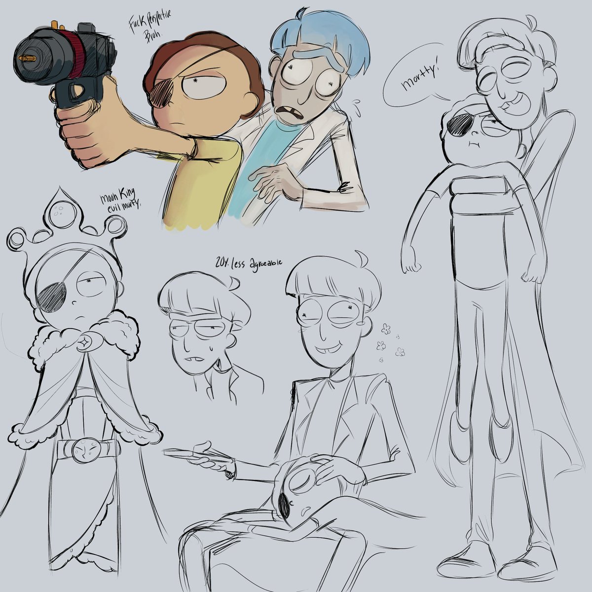Luigifan3DS's tweet photo. Nicrnicniricnr I LOVE YURM them so mucsshh #rickandmorty https://t.co/Oa017Qoawx